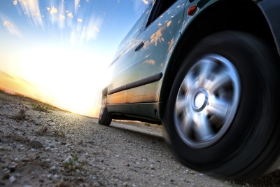 Car in the summer