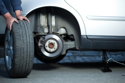 Changing tire