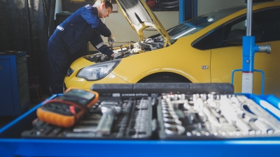 Checking car