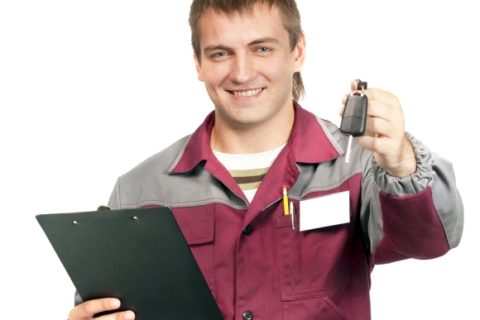 Service attendant returning car